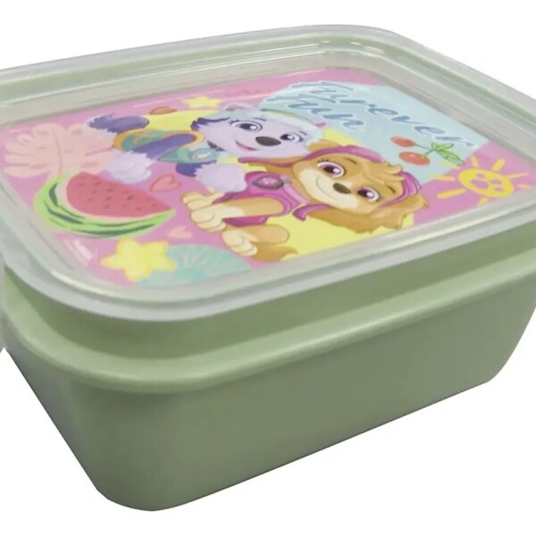 Tupper con reparticion tipo vianda PAW PATROL verde