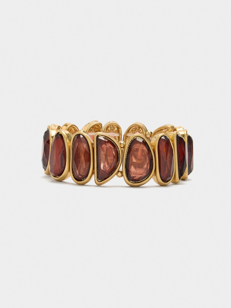 Pulsera Elástica De Resina marron