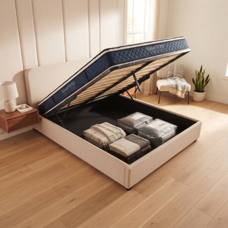 Sommier Baul Queen HAMPTONS Scandium Con Respaldo Sommier Baul Queen HAMPTONS Scandium Con Respaldo