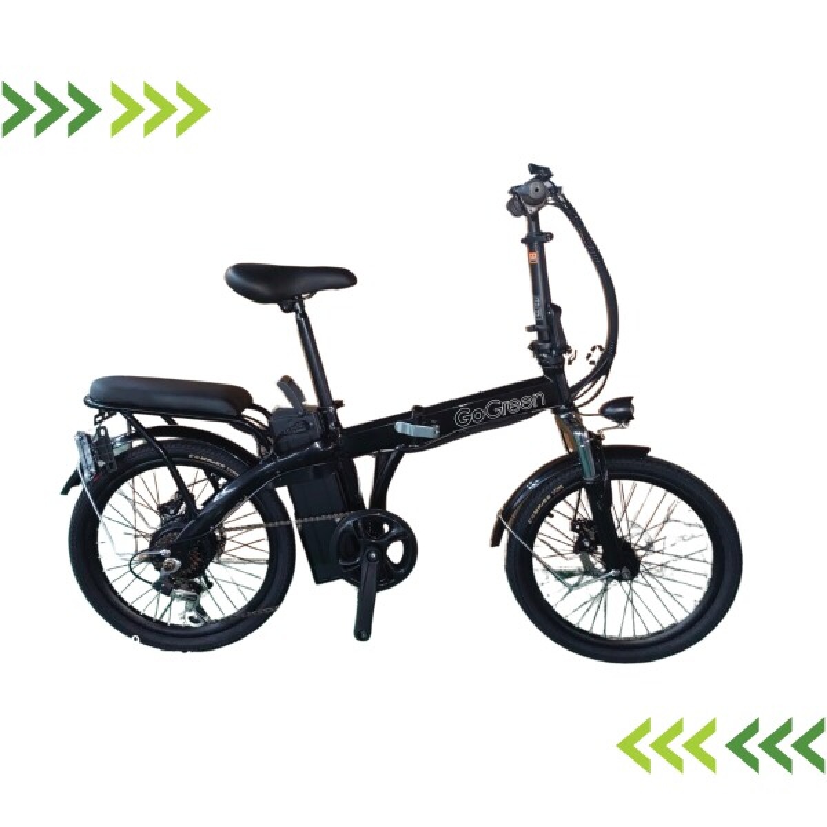 BICICLETA ELECTRICA GOGREEN COMPACT. PLEGABLE. RODADO 20 GO-GREEN ++ - N/a 