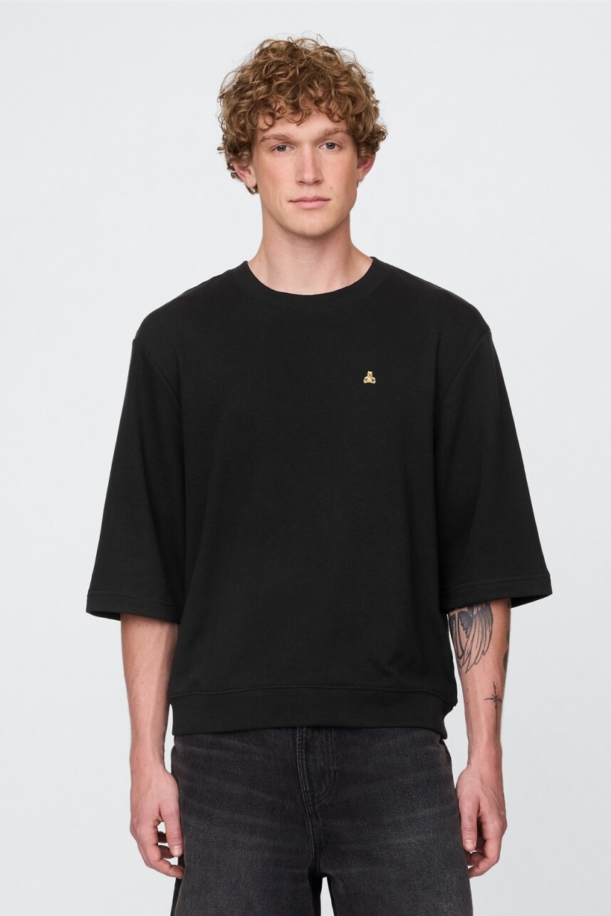 Remera Oversized Oso Brannan Hombre True Black