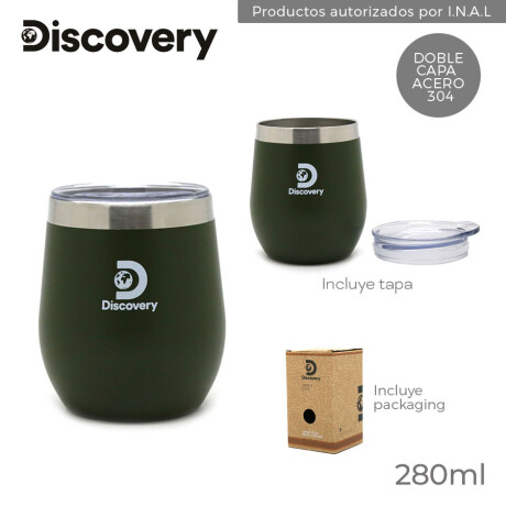 Mate de Acero Discovery con Tapa 280ML VERDE