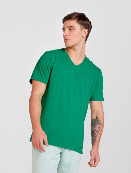 CAMISETA BÁSICA UNISSEX VERDE LIMÓN