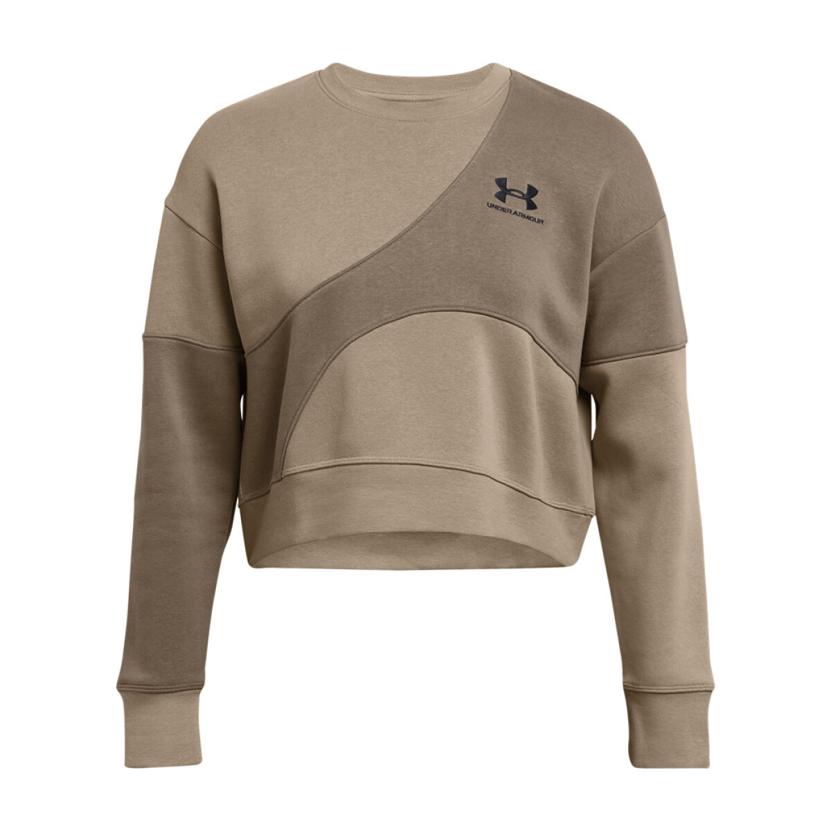 Essential Fleece Crop Crew-BRN - BRN-200 