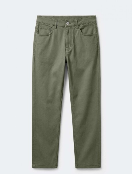 PANTALONES DE SARGA AJUSTADOS VERDE