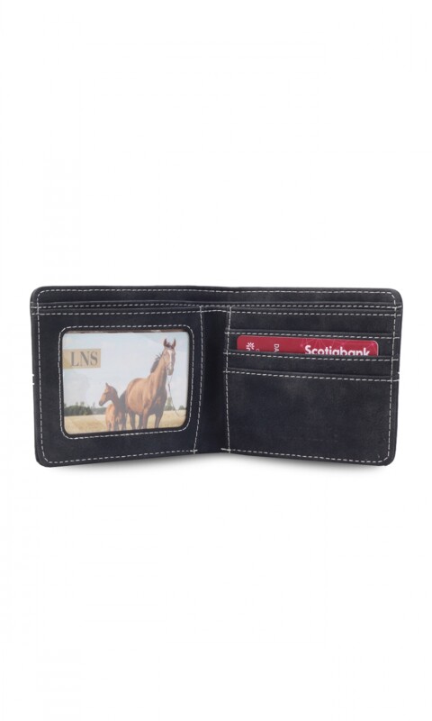 BILLETERA ODIN C/ BORDADO NEGRO C/ NEGRO