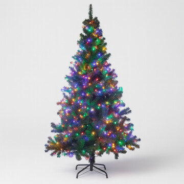 Árbol Navidad Verde Luces Smart Led Base Metal Premium 150cm Color Verde Multicolor