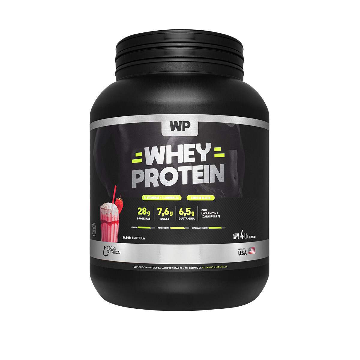 Cibeles Nutrition Whey Protein 4lb - Frutilla 