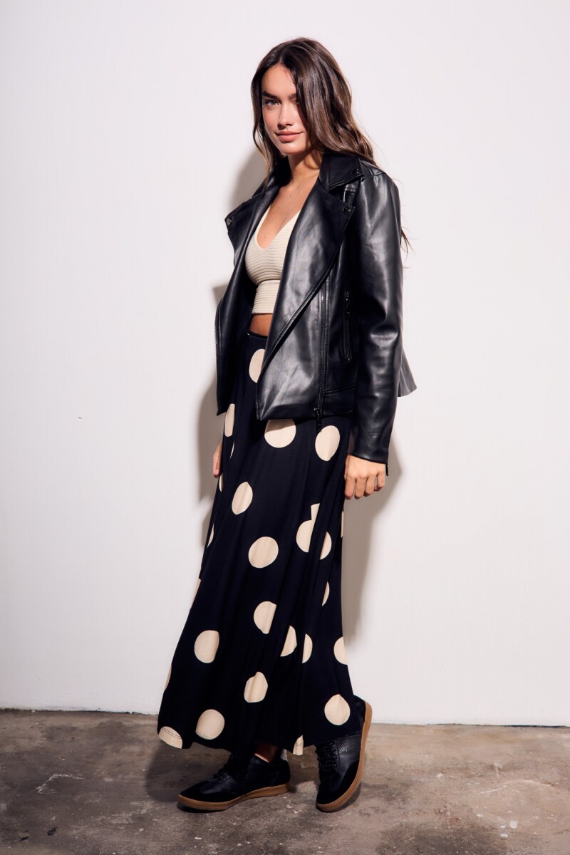 Falda Lunares Negro