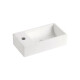 Bacha Rectangular De Loza Blanca De Apoyo 45X25X12