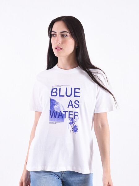 REMERA BLUE AS WATER BLANCO