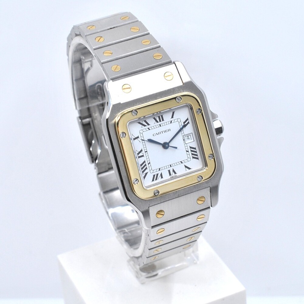 Cartier Santos Carree 2961 Automático 29 mm acero y oro , esfera blanca y números romanos con estuche Cartier Santos Carree 2961 Automático 29 mm acero y oro , esfera blanca y números romanos con estuche