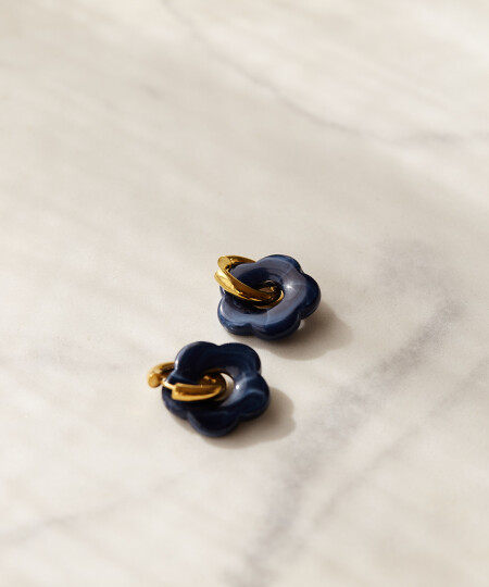AROS FLOWER AZUL MARMOLADO