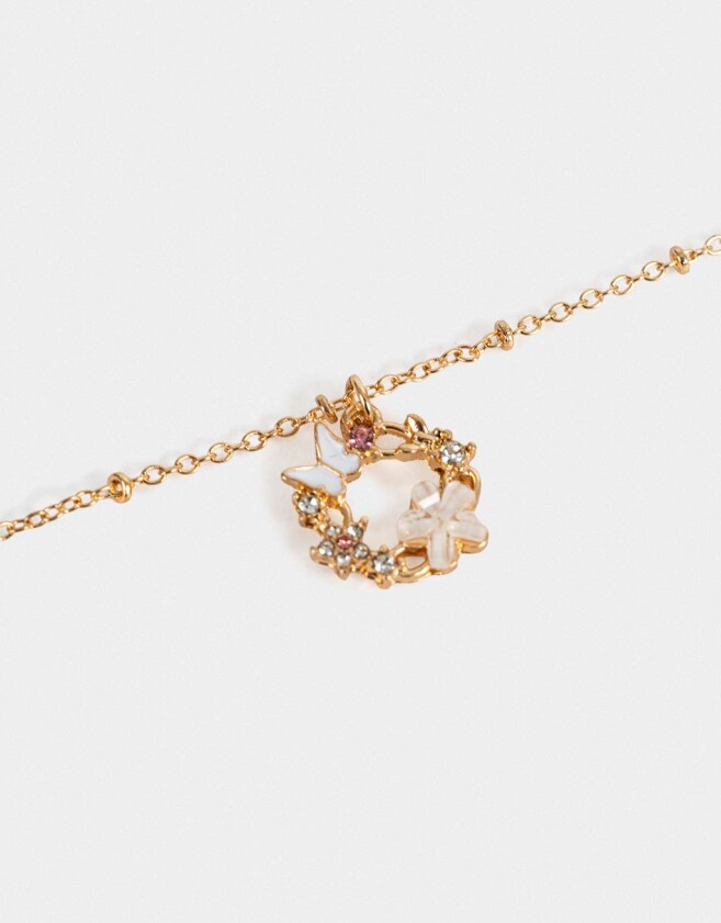 Cadena Corta con Dije Mariposas Cadena Corta Con Dije De Mariposa - Dorado