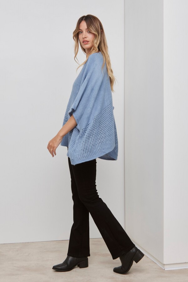 Poncho Calado CELESTE
