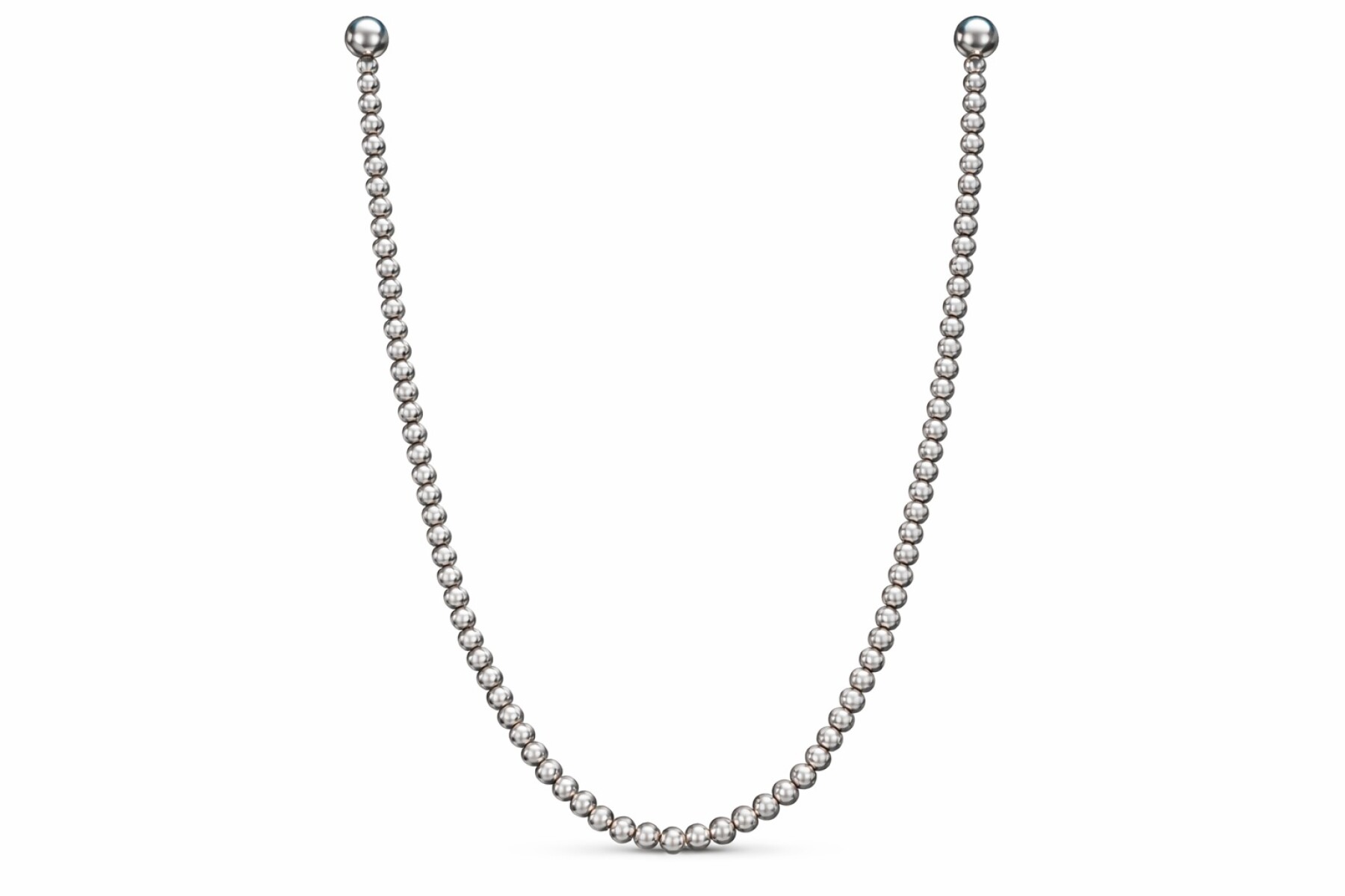 Cadena Bolitas -Plata 925 - sinpiedra 