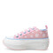 Championes Infantiles Disney Canvas STITCH Plataforma Rosado - Celeste - Blanco