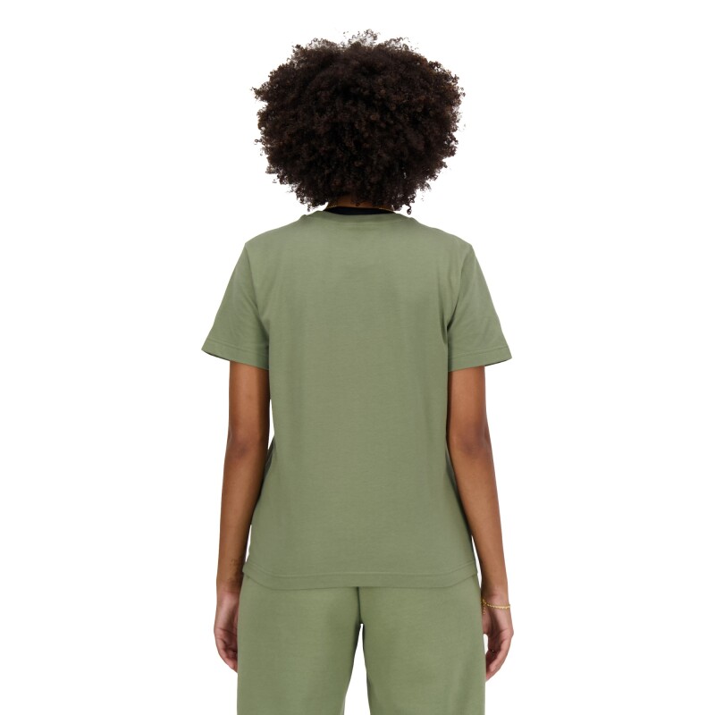 Remera New Balance de Dama - JERSEY SMALL LOGO - WT41509DEK GREEN