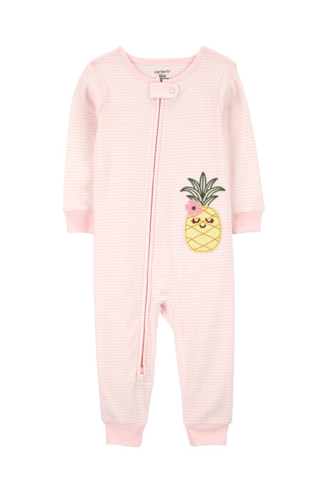Pijama una pieza de algodón estampa piña Sin color