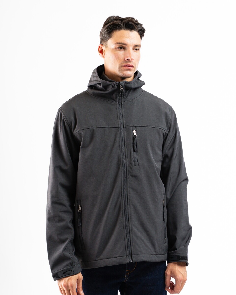 Campera Neopreno con Capucha - Gris Oscuro 