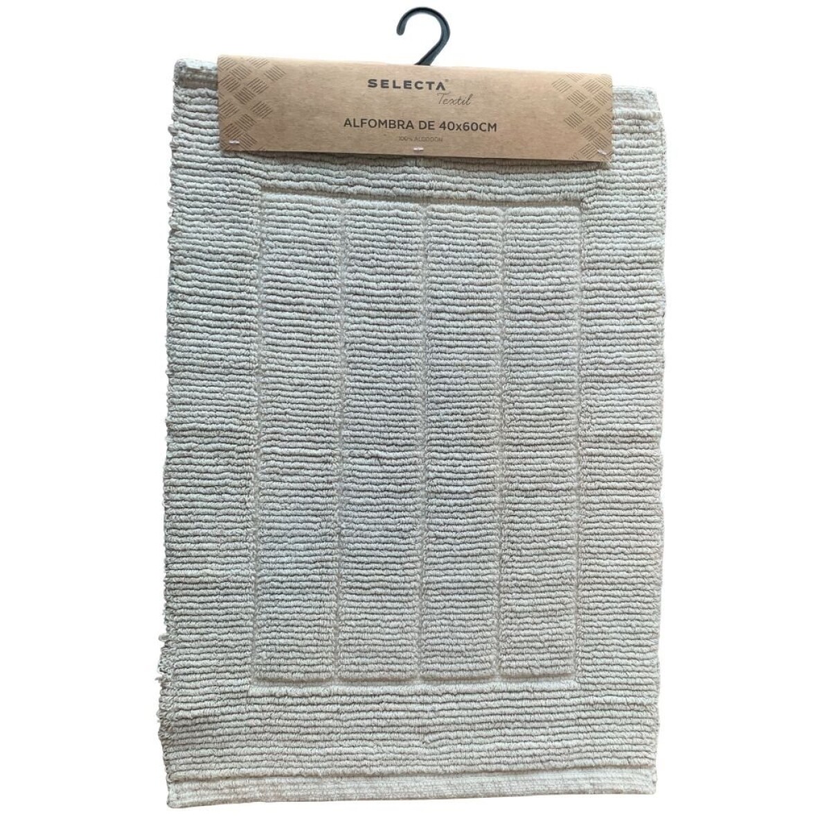 ALFOMBRA ALGODÓN 40X60CM RAYAS CRUDO 