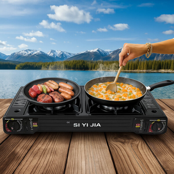 Anafe Camping doble cocina Portatil 2 Hornallas Imback Anafe Camping doble cocina Portatil 2 Hornallas Imback