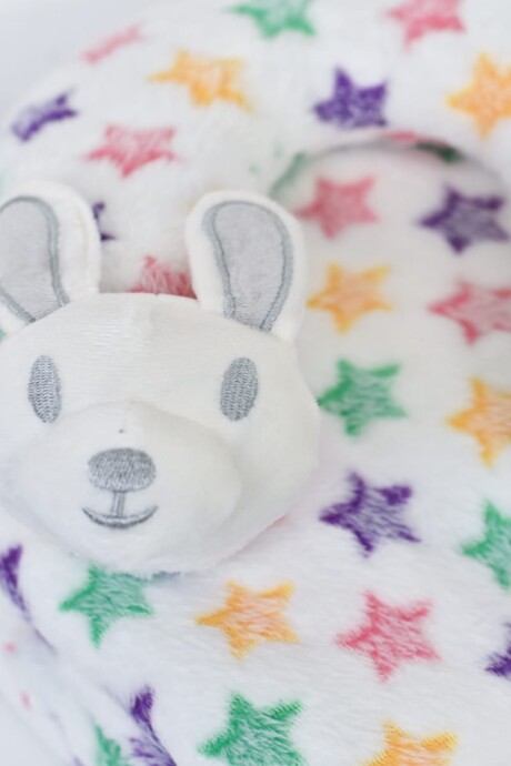 Manta con almohadilla para bebé Conejo arcoíris