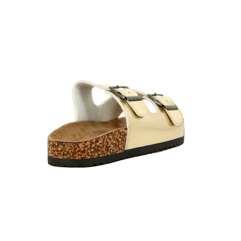 Sandalias Mujer Darkness Con Dos Tiras Y Hebillas Dorado