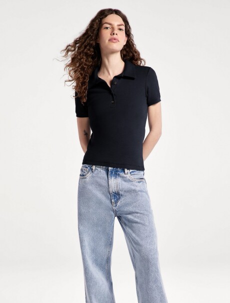 POLO DE MANGA CORTA NEGRO