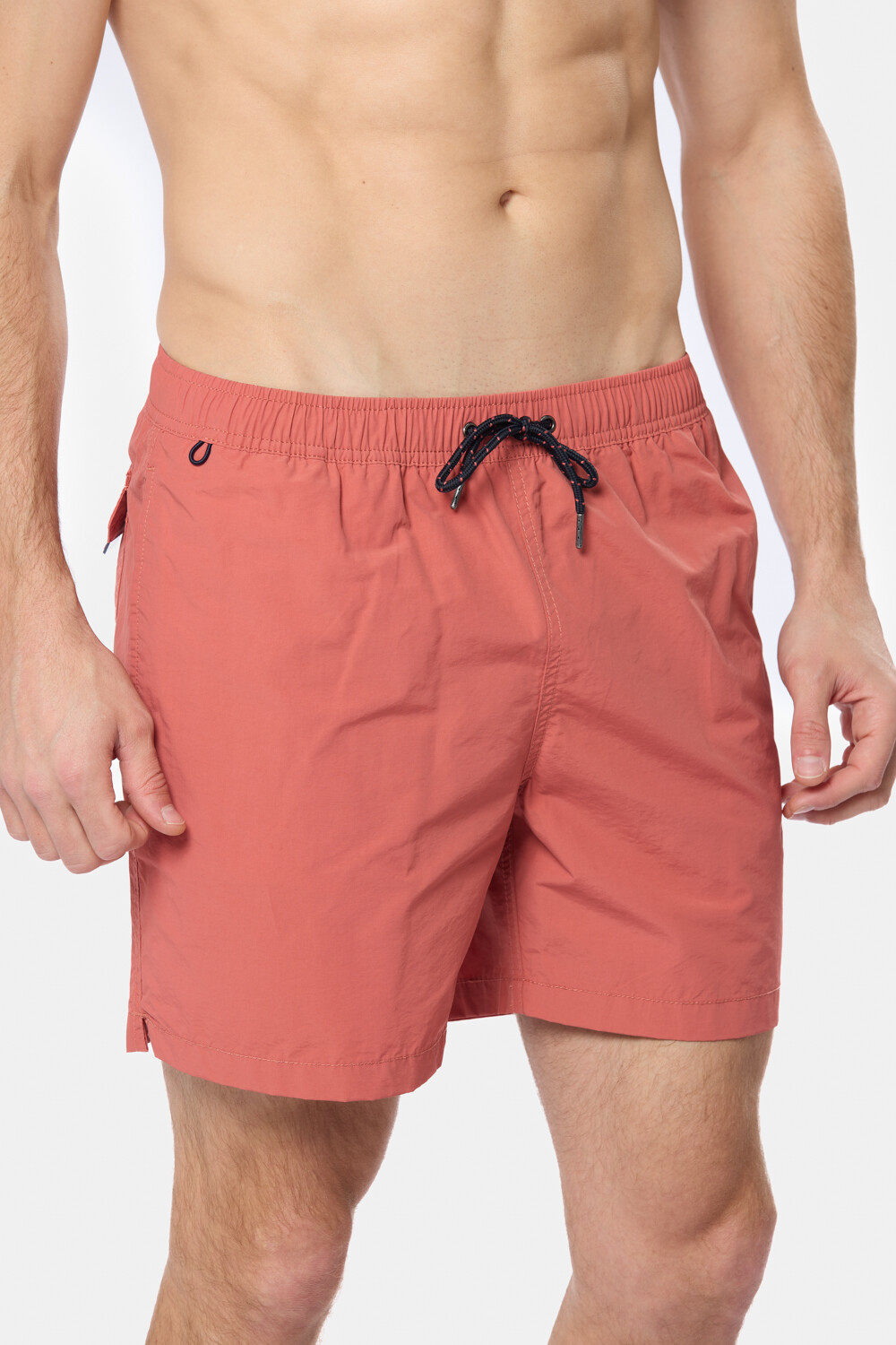 SHORT DE BAÑO LISO Bordo