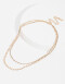 Collares Cortos Collar Layer Con Strass - Dorado