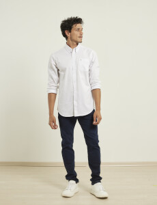 011762 CAMISA HARRINGTON LABEL Blanco