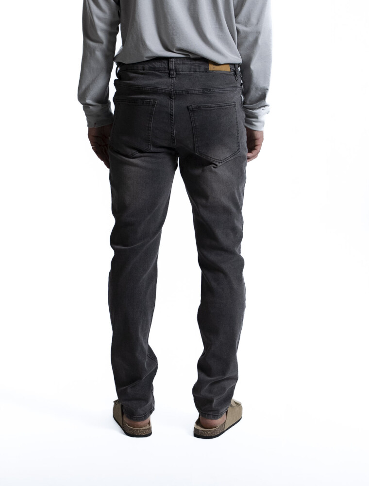 Jean Regular Fit Largo 30 Gris