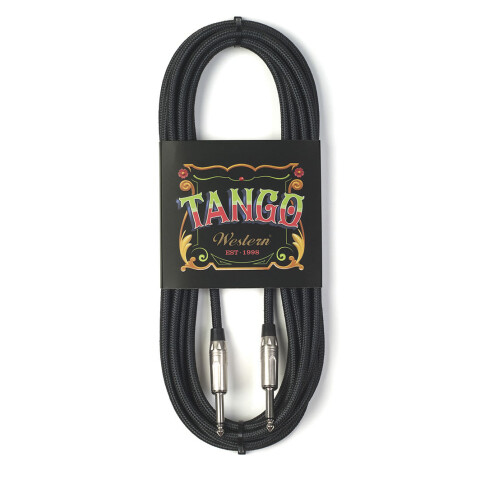 Cable Western Plug Mono 6 mts tela negro Tango Recto-recto Cable Western Plug Mono 6 mts tela negro Tango Recto-recto