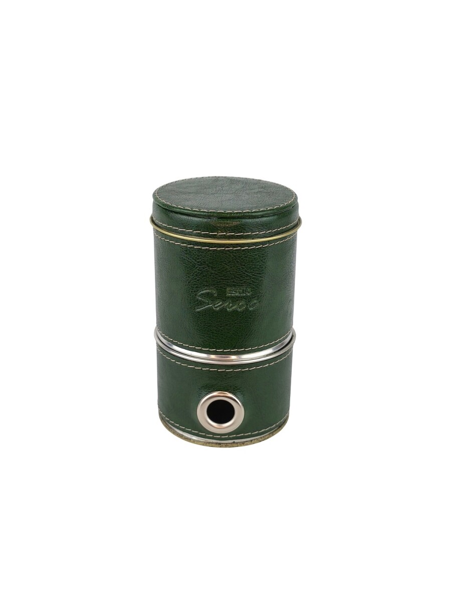 Yerbera forrada con dispensador - verde 