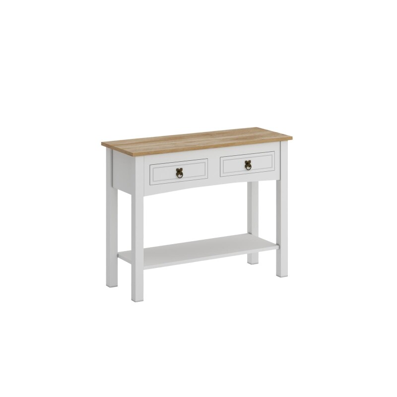Consola Despojador Blanco 2 Cajones Linea Rustica Consola Despojador Blanco 2 Cajones Linea Rustica
