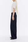 PANTALÓN CAMPANA CUADROS Azul Marino