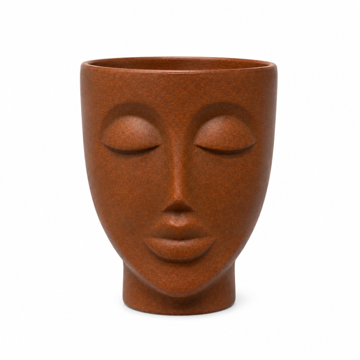 MACETA FACE MUJER PLASTICA - MARRON 