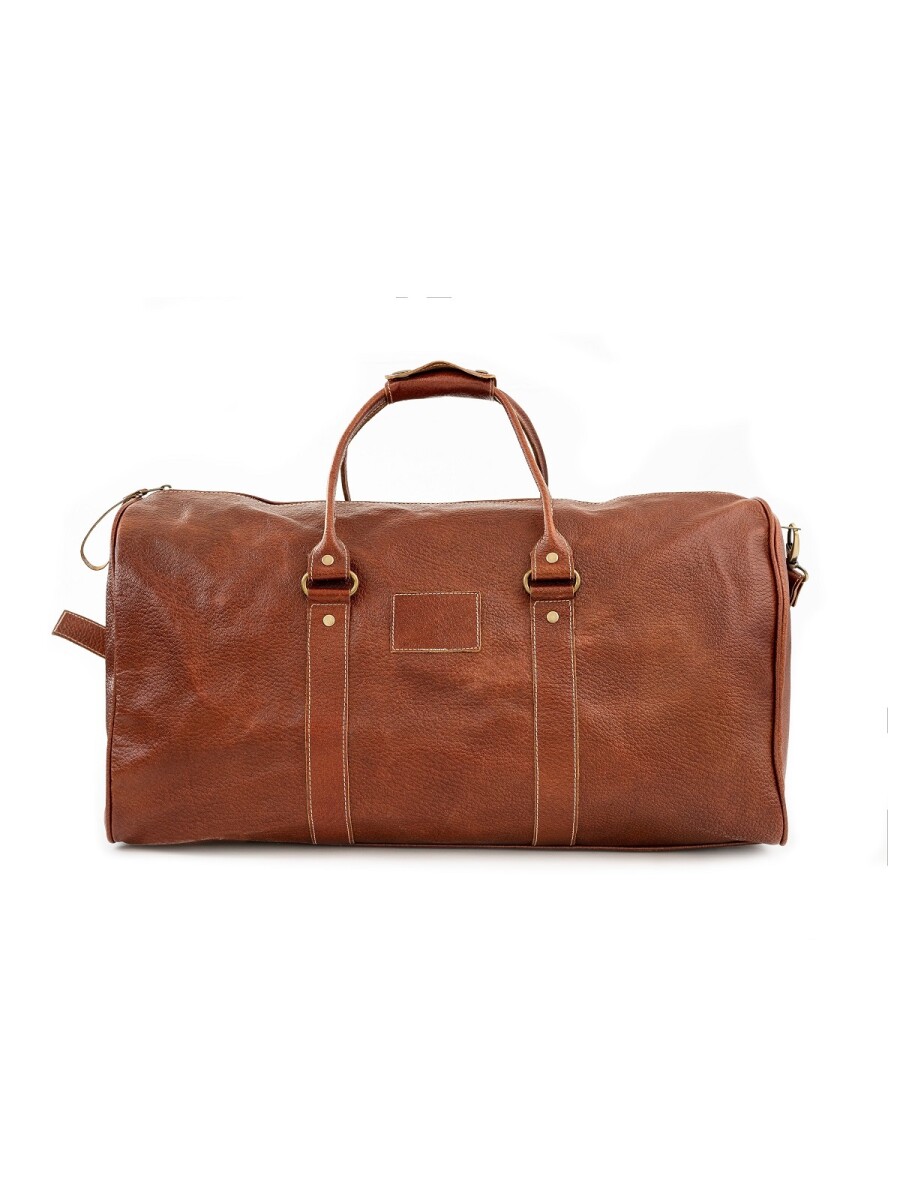 Bolso de viaje en cuero grande - Marrón claro 