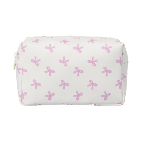 Portacosméticos bow rectangular blanco