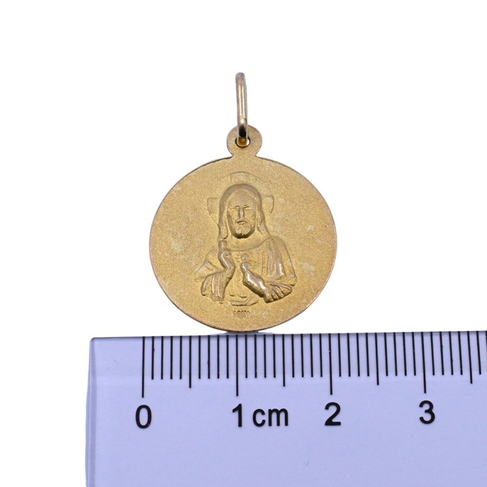 Medalla oro 18k escapulario. Medalla oro 18k escapulario.