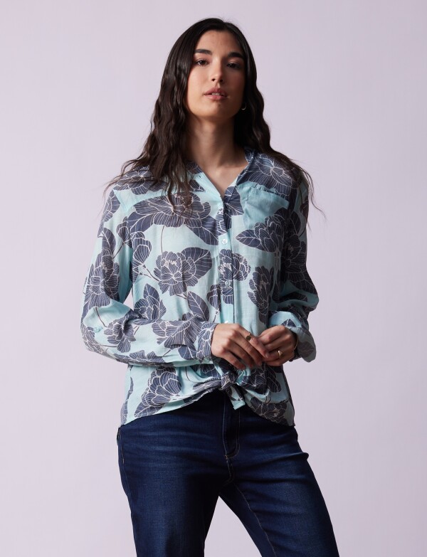 Blusa Nudo Printed CELESTE/MULTI