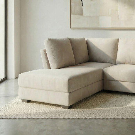 Rinconera Avero - Tela Microfibra - Chaise izquierdo Berlin 02 (Beige)