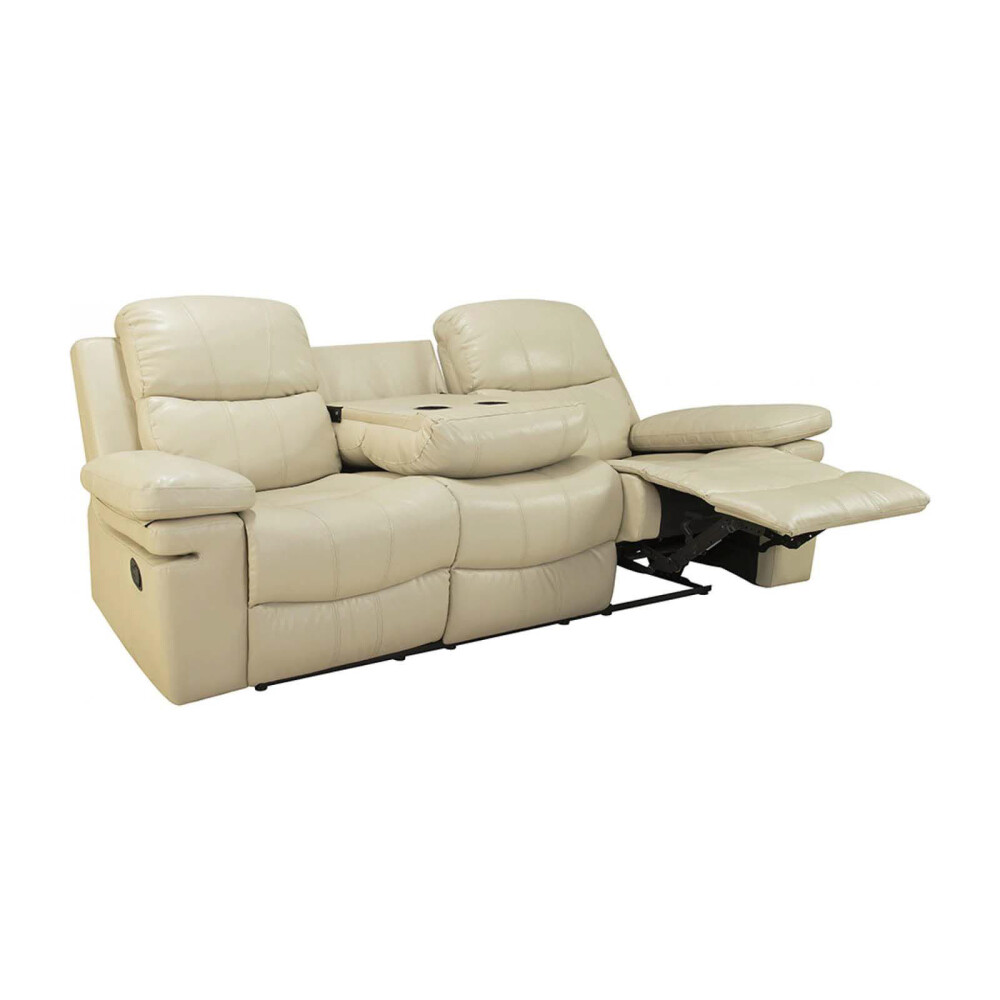 SILLÓN RECLINABLE 3 CUERPOS PU NATURAL-BEIGE MR2138 CREAM