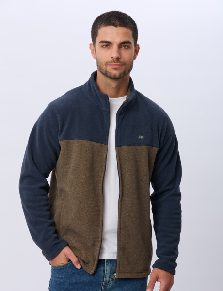 CAMPERA POLAR BICOLOR Beige