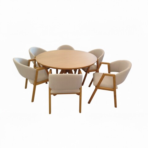 JUEGO COMEDOR NEW TIMBA/SE/6 - CREMA 305540 (CD) Unica