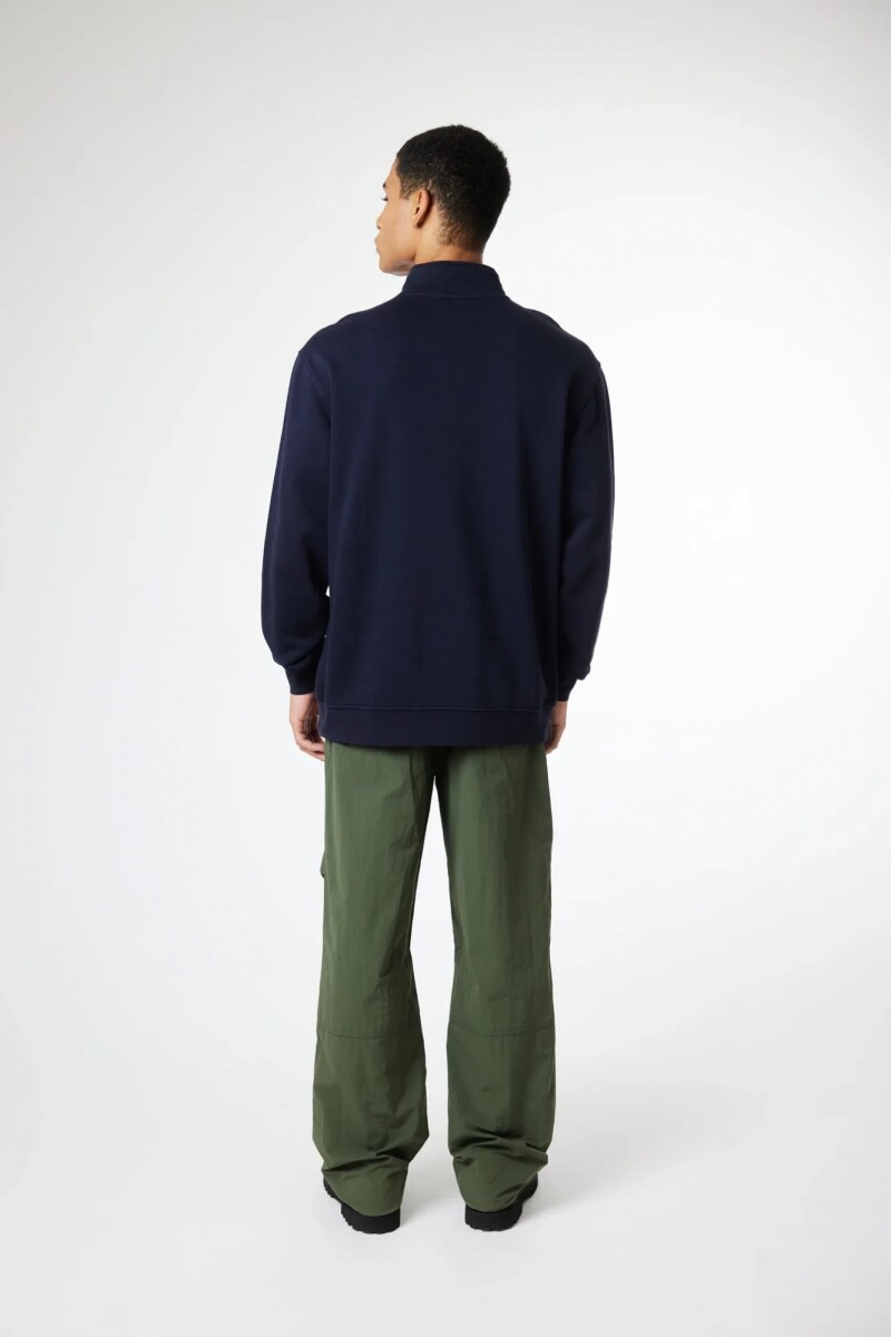 ICONIC HALF ZIP CREW Azul