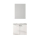 Mueble Baño En Mdf 61X40X45 Blanco Incl. Bacha Y Espejo