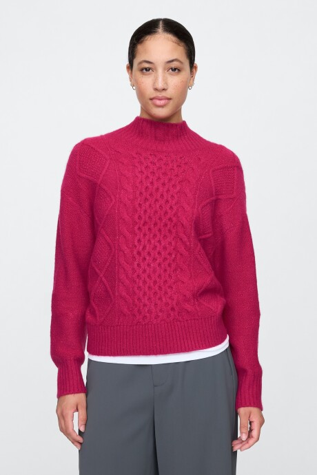 Buzo Polera Ochos Mujer Vivacious Pink 19-2045