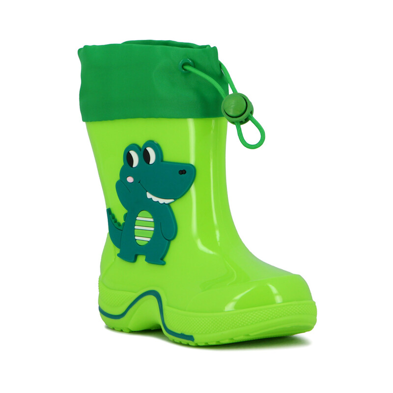 Macri Bota Lluvia Niños Dino Verde
